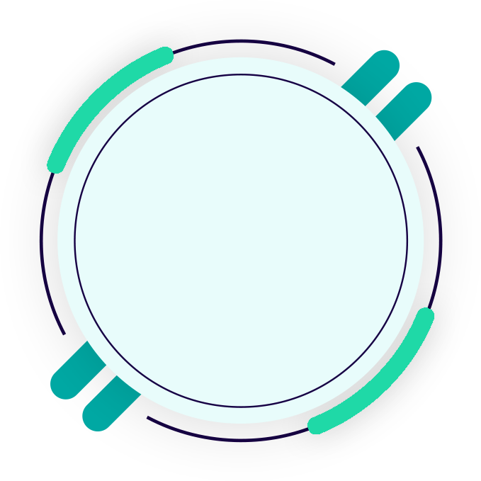 Blue circular design element